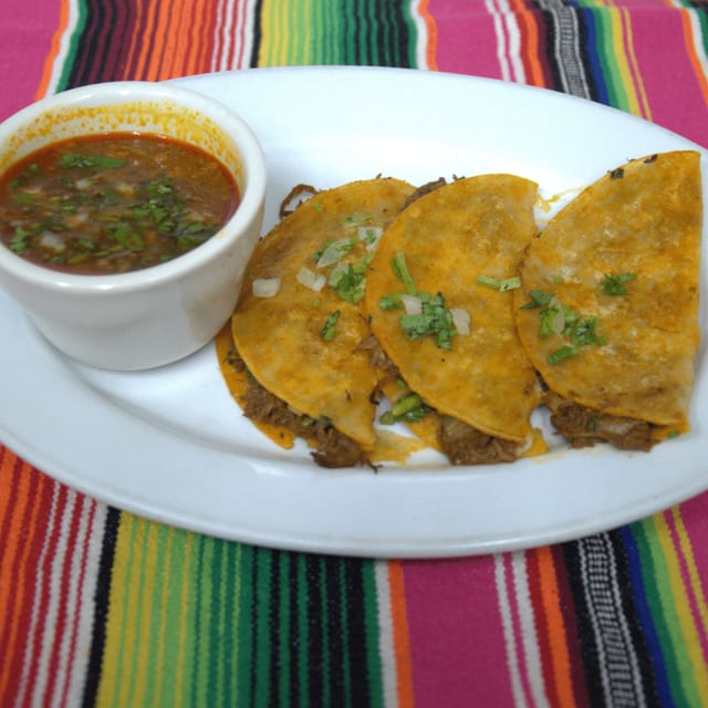 New Quesa-Birria Taco with Soup.